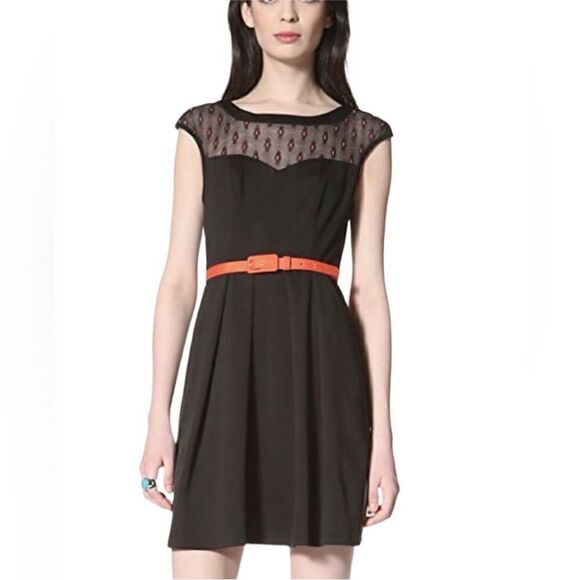 Anthropologie Eva Franco Red and Black Polka Dot Mini Dress | Size 4 - Picture 1 of 10